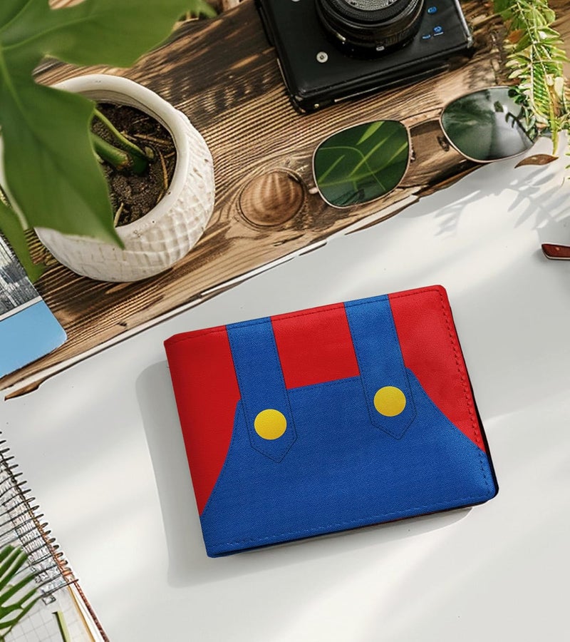 WRIGAEL Credit Card Holder Wallet Rfid Blocking Kids Boys Bifold Teen Cool Cute for Cash with ID Window Cardholder Teenage Teenager, Red Blue - Image 5